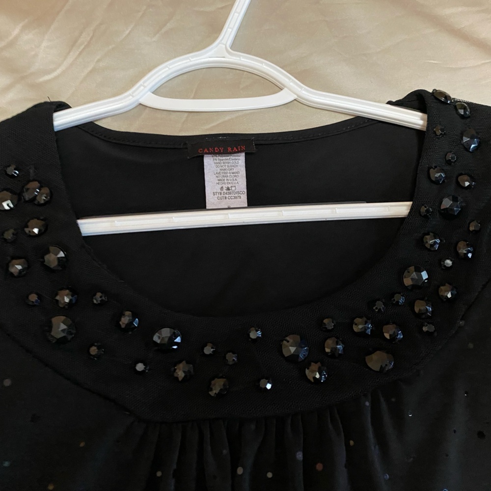 Black Beaded Top